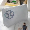 White Polyster Cosmetic bag
