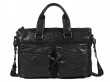 Hot sale Fashion Black Leather laptop bag